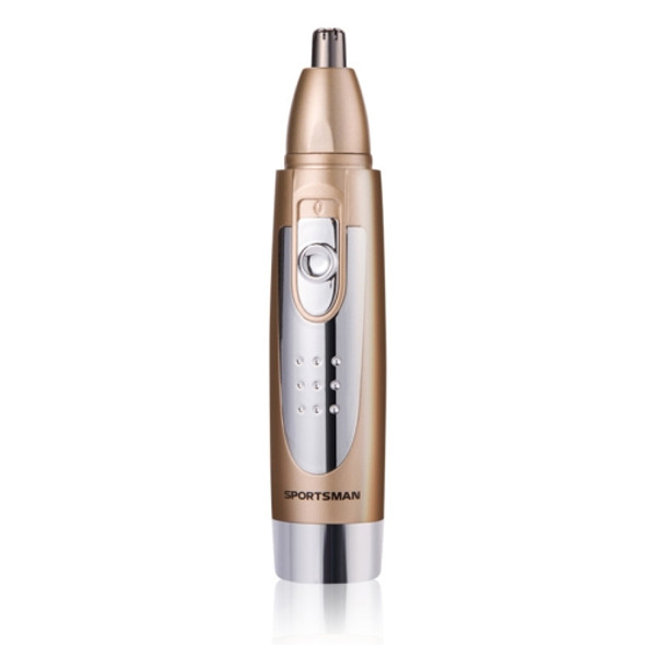 SPORTSMAN Water Proof Battery Power Supply  Male Nose Ear Hair Bullet Shaped Trimmer(Gold)