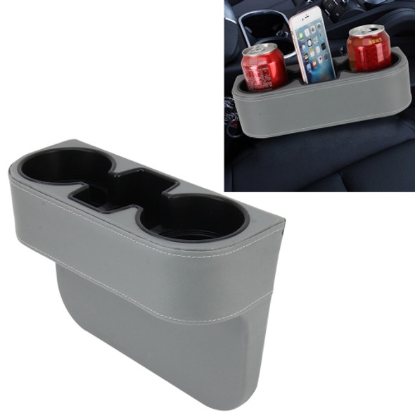 Car Seat Crevice Storage Box Cup Drink Holder Auto Pocket Stowing Tidying for Phone Pad Card Coin Case Car Accessories(Grey)