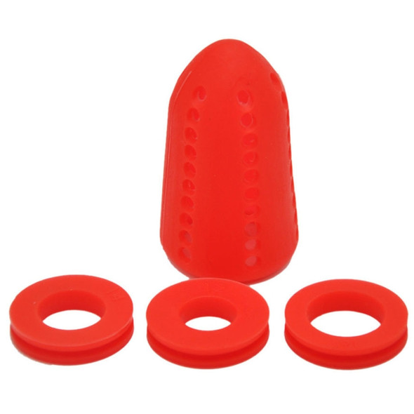 Silicone Hookah Silencer Diffuser Filter Shisha Muffler(Red)