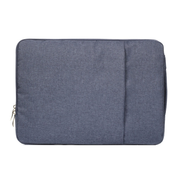 15.4 inch Universal Fashion Soft Laptop Denim Bags Portable Zipper Notebook Laptop Case Pouch for MacBook Air / Pro, Lenovo and other Laptops, Size: 39.2x28.5x2cm (Dark Blue)