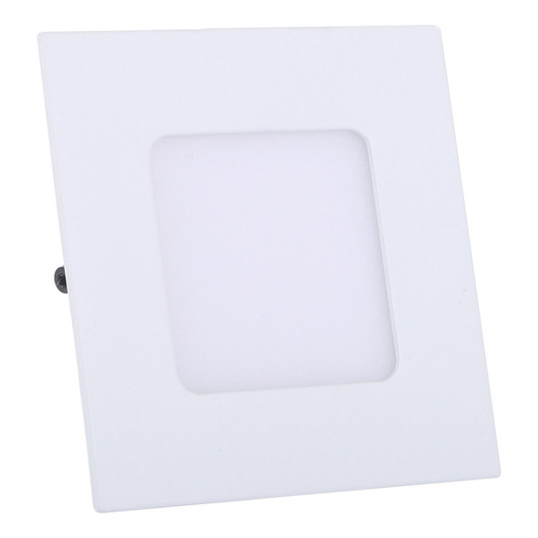 3W Natural White Light 8.5cm Square Panel Light Lamp with LED Driver, 15 SMD 2835, AC 85-265V, Cutout Size: 7.5cm