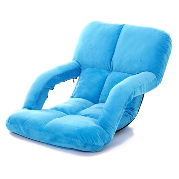 A3 Creative Lazy Sofa with Armrests Foldable Single Backrest Recliner (Blue)