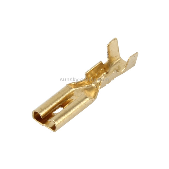 100 PCS 2.8mm Speaker Cable Spade Plug Connector Gold Plated Copper Speaker Cable Terminal