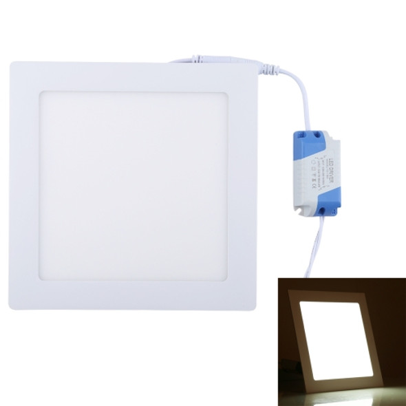 15W 19.6cm Square Panel Light Lamp with LED Driver, 75 LED SMD 2835, AC 85-265V, Cutout Size: 17.5cm