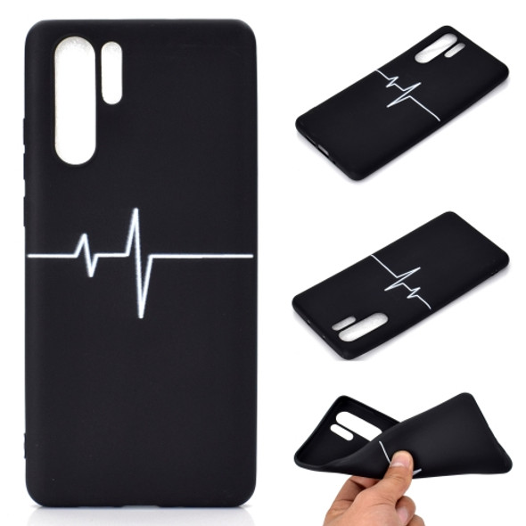 For Huawei P30 Pro Shockproof Stick Figure Pattern Soft TPU Protective Case(Heart Rate)