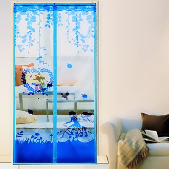 Summer Anti-Mosquit Curtain Encryption Magnetic Screen, Size:90x210cm(Blue)