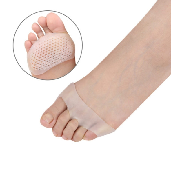 1 Pair Breathable Durable Honeycomb Forefoot Pad Pain-proof Foot Pad High Heels Insole for Women(White)