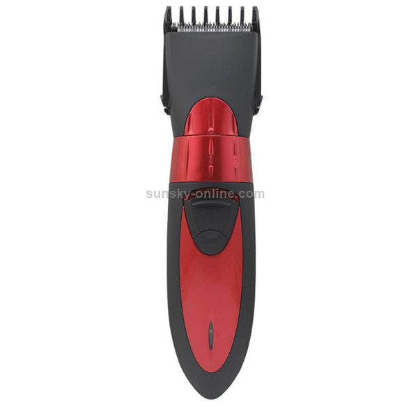 Waterproof Electric Hair Clipper Rechargeable Hair Trimmer Hair Cutting Machine Haircut Beard Trimer(Red)