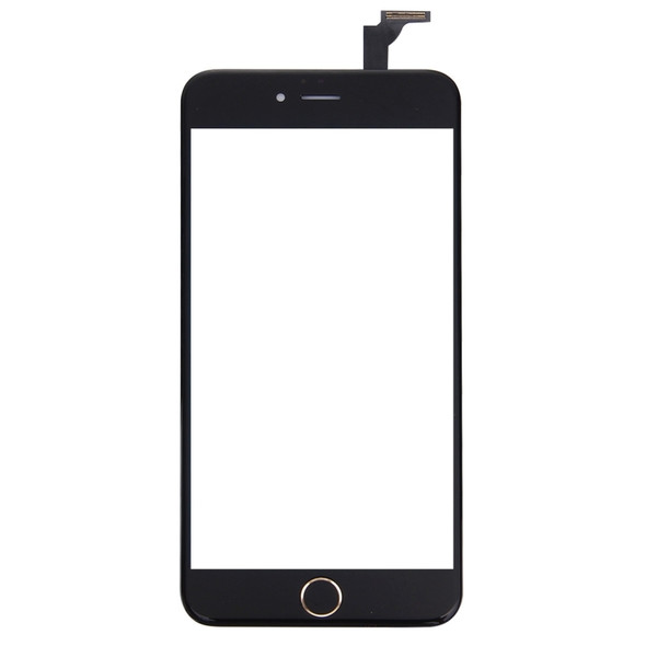 Original Touch Panel + Gold Home Button for iPhone 6 Plus(Black)