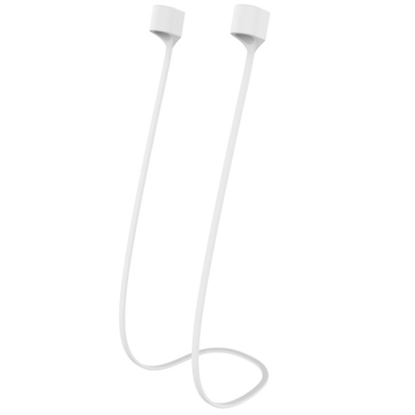 Wireless Bluetooth Headset Anti-lost Rope Magnetic Silicone Lanyard for Apple AirPods 1 / 2(White)