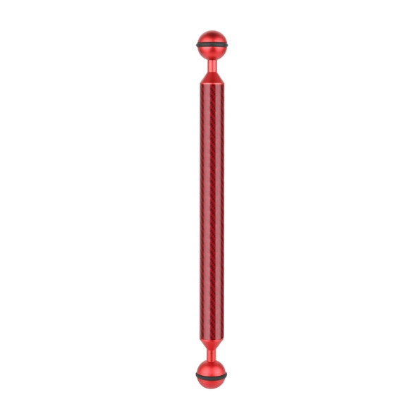 PULUZ 11 inch 27.9cm Length 20.8mm Diameter Dual Balls Carbon Fiber Floating Arm, Ball Diameter: 25mm(Red)