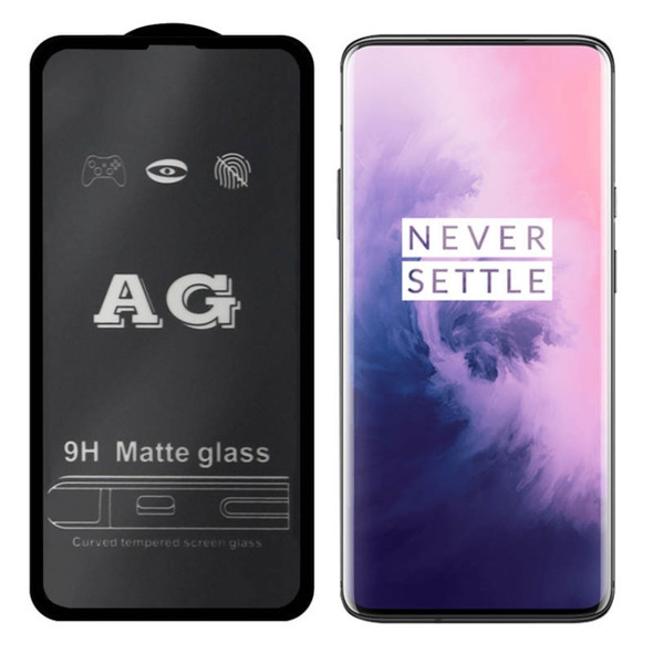 25 PCS AG Matte Frosted Full Cover Tempered Glass For OnePlus 7