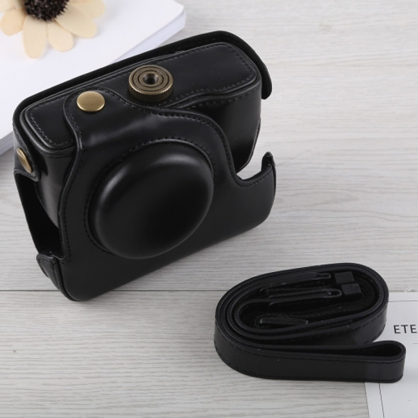 Full Body Camera PU Leather Case Bag with Strap for Canon G16 (Black)
