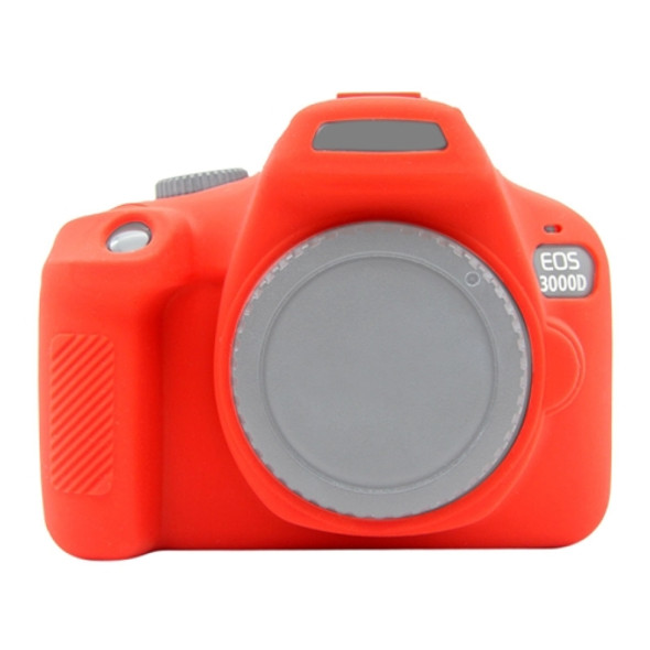 PULUZ Soft Silicone Protective Case for Canon EOS 3000D / 4000D(Red)