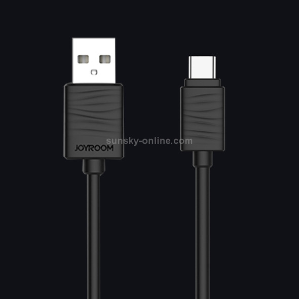 JOYROOM JR-S118 1m 2.4A Type C to USB Fast Charging Cord Charge Cable, For Samsung / Huawei P9 / Xiaomi 5 / Meizu Pro 5 / LG / HTC and Other Smartphones(Black)