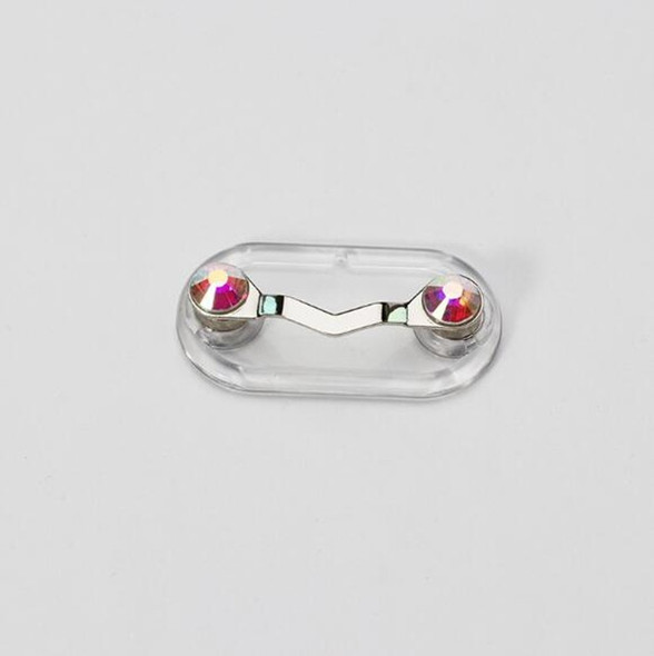 5 PCS Magnetic Glasses Holder Magnetic Brooch Number Plate Headset Glasses Clip(Colored Diamond)