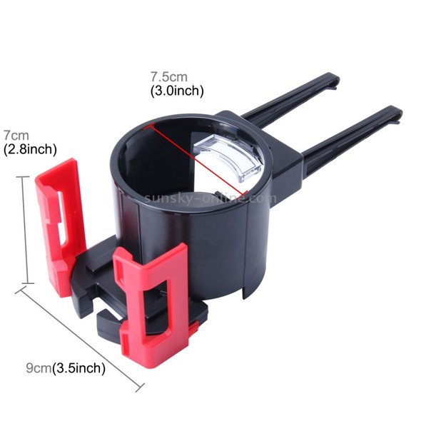 SHUNWEI SD-1026 Car Auto Multi-functional ABS Air Vent Drink Holder Bottle Cup Holder Phone Holder Mobile Mount(Red)