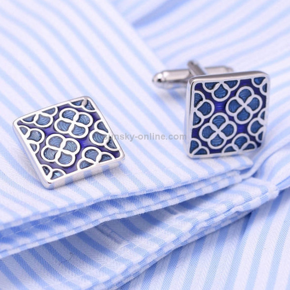 Luxury shirt cufflinks for mens Brand cuff button(Sliver)