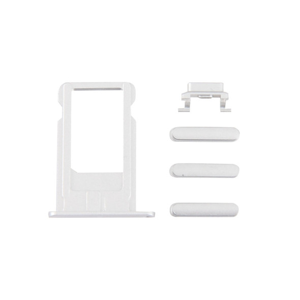 4 in 1 for iPhone 6 Plus (Card Tray + Volume Control Key + Power Button + Mute Switch Vibrator Key)(Silver)