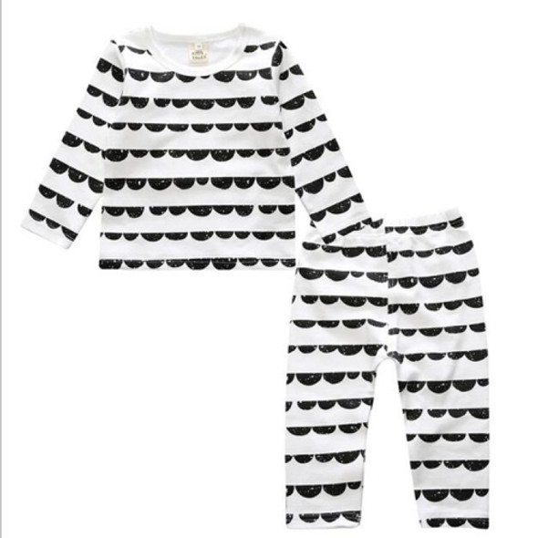 Children Cartoon Cotton Underwear Care Belly Pajamas Set, Size:XXL(Semicircular Round)