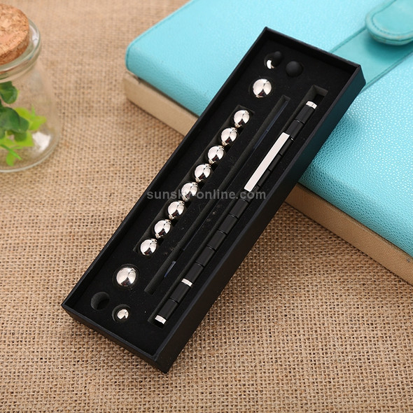 Magnetic Metal Ball Pressure Relief Water Pen Touch Pen Gift Box (Black)