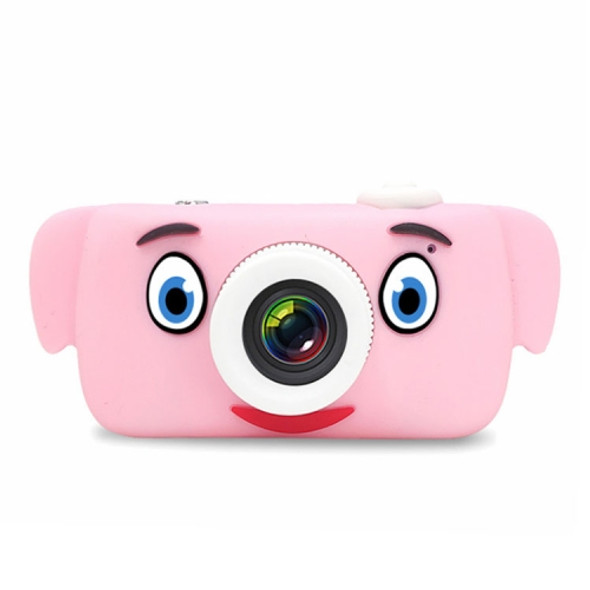 D3 PLUS 1200W Pixel Lens Elephant Cartoon Mini Digital Sport Camera with 2.0 inch Screen for Children (Pink)