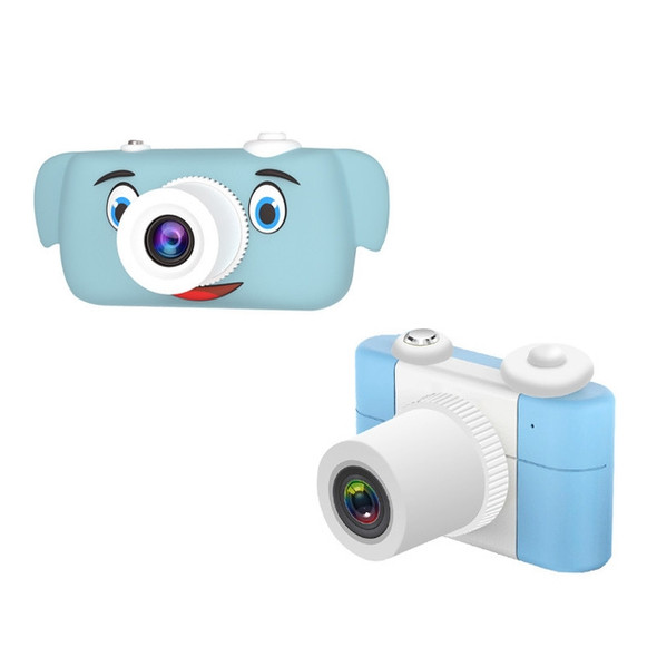 D3 PLUS 1200W Pixel Lens Elephant Cartoon Mini Digital Sport Camera with 2.0 inch Screen for Children (Blue)