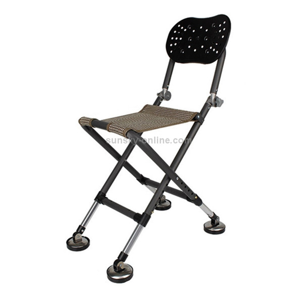 Outdoor Fishing Folding Chair Stool Foldable Portable(Black)