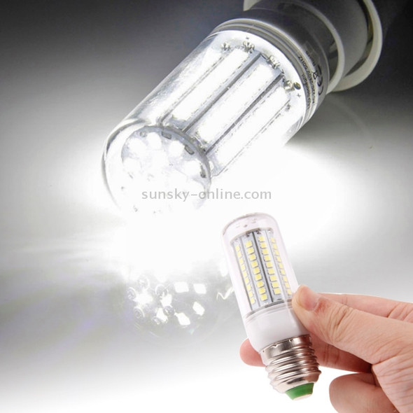 E27 8.0W 420LM Corn Light Lamp Bulb, 102 LED SMD 2835, White Light, AC 220V, with Transparent Cover