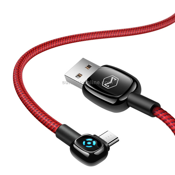 Mcdodo CA-5933 Woodpecker Series 90 Degree Auto Disconnect Micro USB to USB Cable, Length: 1.5m(Red)