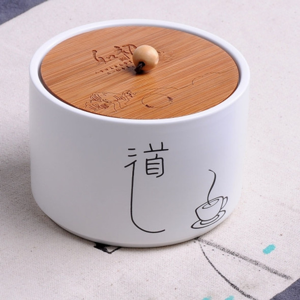 Ceramic Sealed Storage Tea Can, Size: 10 x 7cm, Chinese Characters: Preach