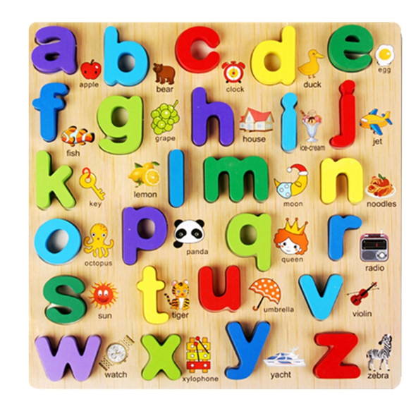 Baby Kids Wooden Puzzles Toys Educational Jigsaw Board Puzzle Toys Cognitive Plate