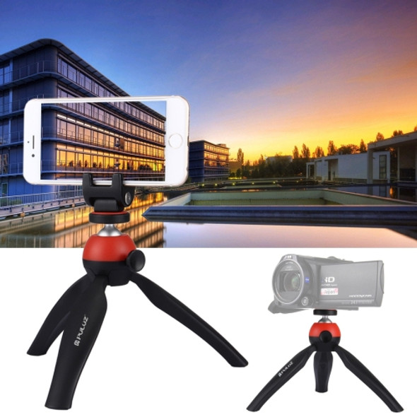 PULUZ Pocket Mini Tripod Mount with 360 Degree Ball Head & Phone Clamp for Smartphones(Red)