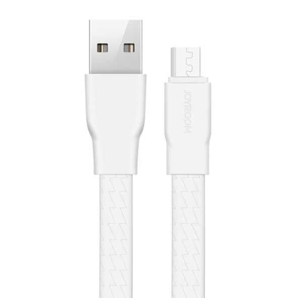 JOYROOM L127 2.4A 1.2m Flat USB to Micro USB Data Sync Charging Cable, For Samsung / Huawei / Xiaomi / Meizu / LG / HTC and Other Smartphones (White)