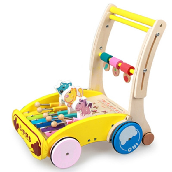 Baby Walker Car Multi-function with Music Folding Rollover 7-18 Months Child Walker(With Zither)