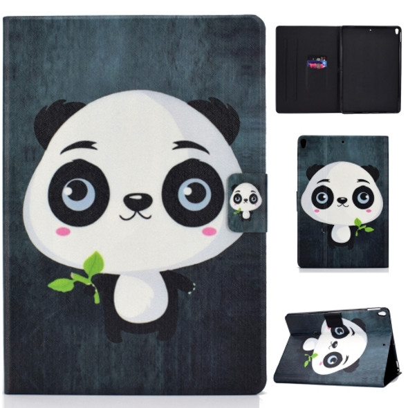 Colored Drawing Universal Voltage Craft Cloth TPU Protective Case, with Holder & Sleep / Wake-up Function & Card Slots & Anti-slip Strip for iPad Pro 10.5 Inch / iPad Air (2019)(Panda)