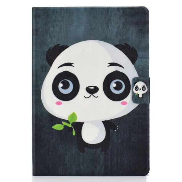 Colored Drawing Universal Voltage Craft Cloth TPU Protective Case, with Holder & Sleep / Wake-up Function & Card Slots & Anti-slip Strip for iPad Pro 10.5 Inch / iPad Air (2019)(Panda)