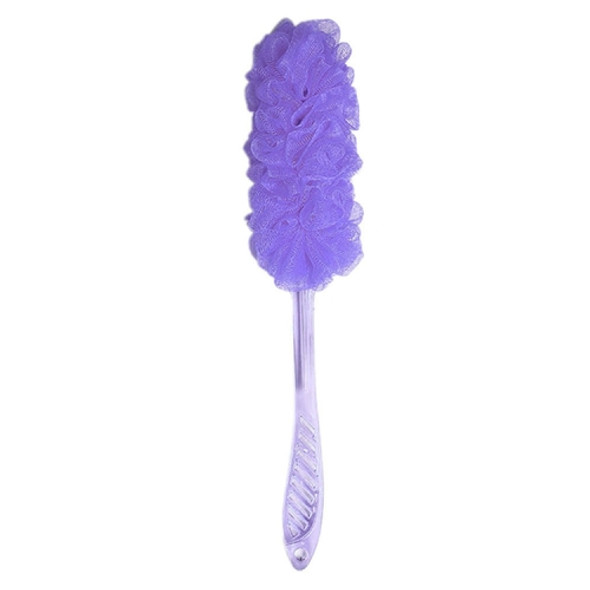 Soft Foaming Bath Brush with Long Handle(Purple)