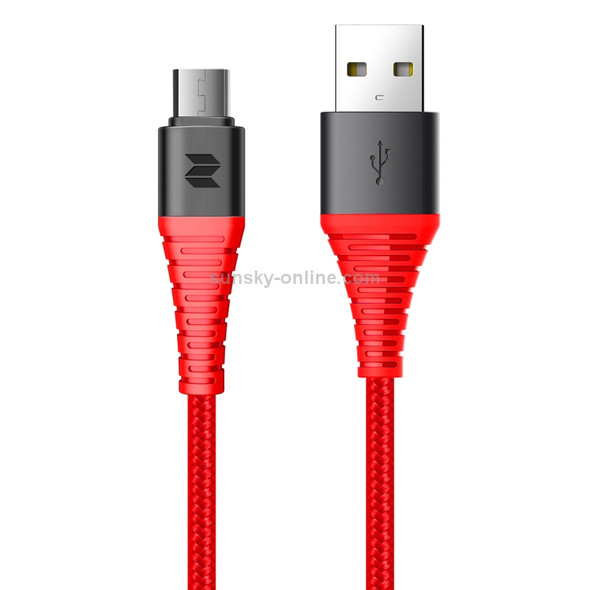 ROCK Z9 2A Micro Hi-tensile Sync Round Charging Cable, Length: 100cm (Red)