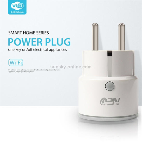 NEO NAS-WR01W WiFi EU Smart Power Plug, with Remote Control Appliance Power ON/OFF via App & Timing function
