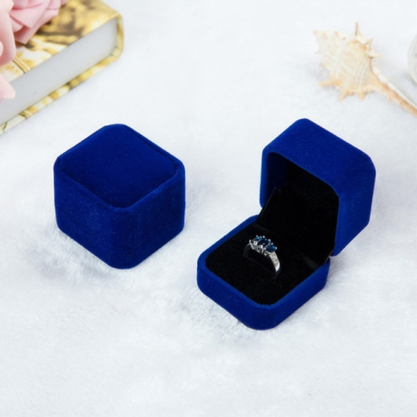 3 PCS Wedding Jewelry Accessories Squre Velvet Jewelry Box Jewelry Display Case Gift Boxes Ring Earrings Box(Blue)