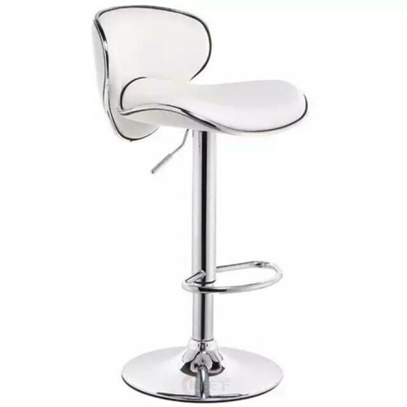 Modern Minimalist Fashion Lift High Foot Bar Chair Rotary Cash Register Chair(White)