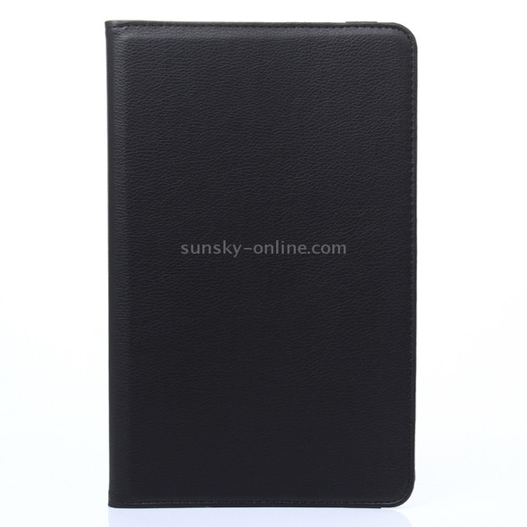 For Galaxy Tab A 10.1 / T580 Litchi Texture 360 Degree Rotating Horizontal Flip Leather Case with Holder(Black)