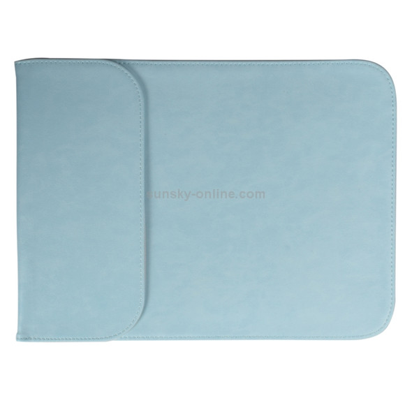 11.6 inch PU + Nylon Laptop Bag Case Sleeve Notebook Carry Bag, For MacBook, Samsung, Xiaomi, Lenovo, Sony, DELL, ASUS, HP(Blue)