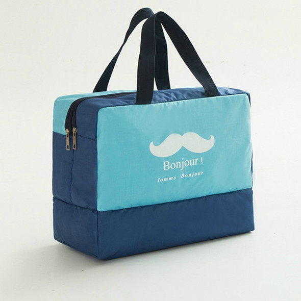 Fashion Men And Women Travel Waterproof Storage Bag Oxford Cloth Travel Bag Swimming Bag Beach Bag(Blue Beard)