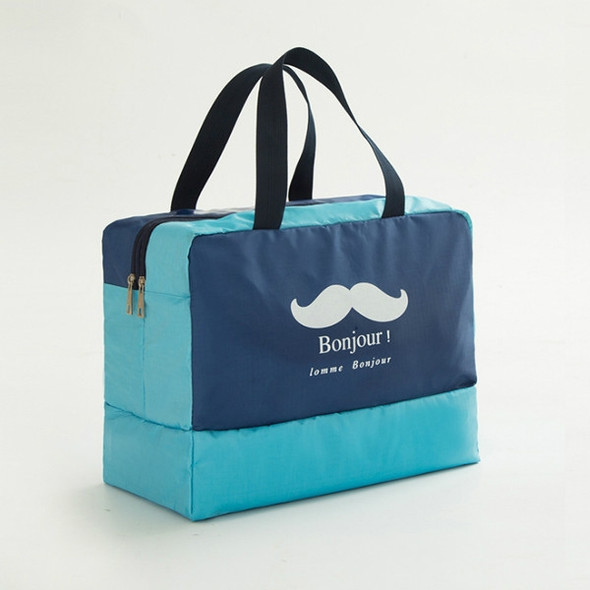 Fashion Men And Women Travel Waterproof Storage Bag Oxford Cloth Travel Bag Swimming Bag Beach Bag(Navy Blue Beard)