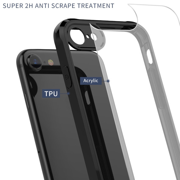 Transparent Acrylic + TPU Airbag Shockproof Case for iPhone 8 & 7 (Black)