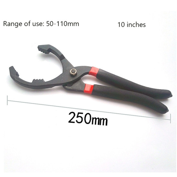 10 Inch Car Repairing Oil Filter Wrench Plier Disassembly Dedicated Clamp Filter Grease Wrench Special Tools(Orange)