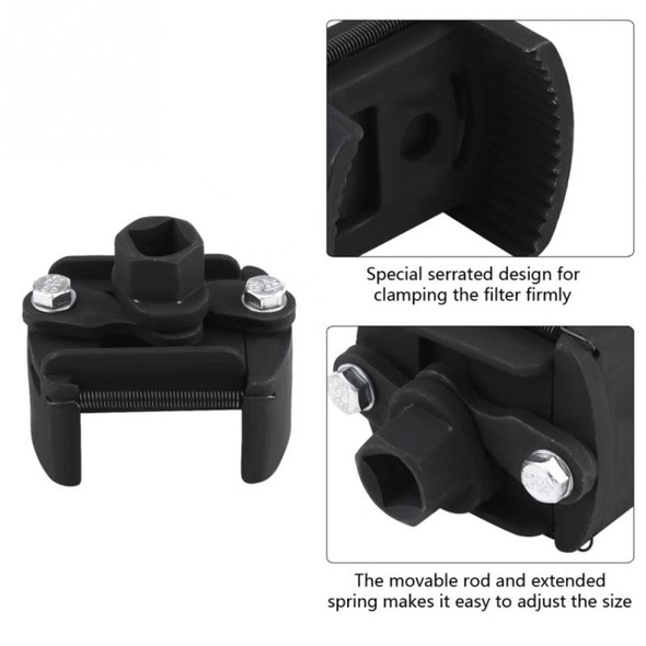 60mm-80mm Universal Cast Steel Adjustable 2 Jaw Oil Filter Wrench Fuel Remover Removal Tool Two-claw Cast Steel Filter Wrenches