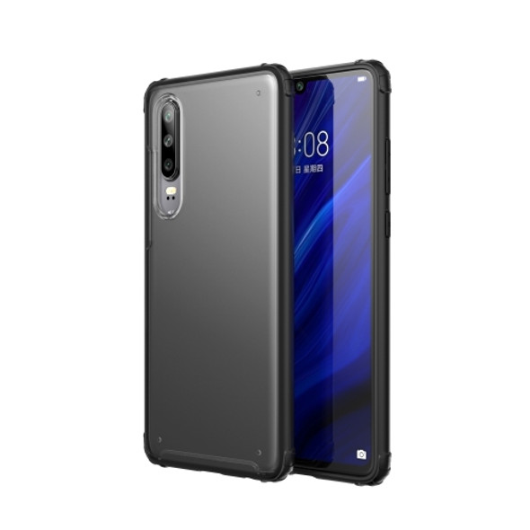 For Huawei P30 Four-corner Shockproof TPU + PC Protective Case(Black)